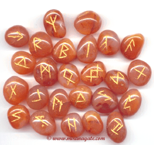 Manufacturers Exporters and Wholesale Suppliers of Red Carnelian Rune Set Khambhat Gujarat